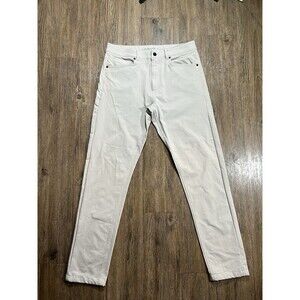 Western Rise Pants Mens 33 Gray 5 Pocket Diversion Stretch Canvas Chino 33x32